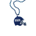 Blue Football Helmet Medallion Beads